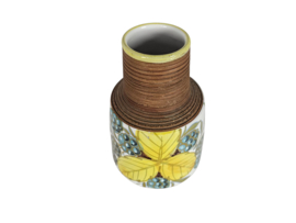 Fratelli Fanciullacci - Sgraffito vaas - terracotta - bloemen - Italie - 1960's