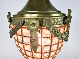 Lumi design - hanglamp - brons - kristal - 'Ananas' - 3e kwart 20e eeuw