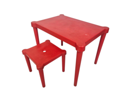 Ikea - model Utter - design Knut & Marianne Hagberg - kindertafeltje en stoel - 90's