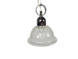 Murano -  hanglamp - kristal- chroom - Italie - mid century modern