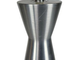 Hala Zeist - hanglamp - diabolo - melkglas - aluminium - 80's