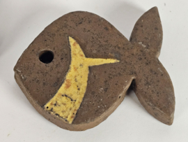 Pottenbakkerij de Schuur - 2 wandsculpturen - Vissen - Maarssen - 1960's