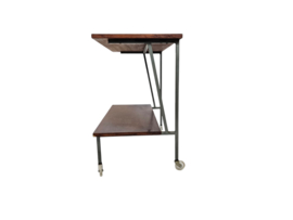 Trolly - pastoe  stijl - Braakman - fineer - metaal - bijzettafel - 60's
