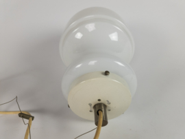 Murano - Italie - kegellamp - opaline - hanglamp -  mid century - 70's