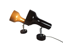 Hala Zeist - model 734 - bruin - chroom - wandspots (2) - 60's