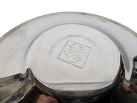 Design MEBER ITALY set (2) staal 18-10 dubbelwandige espresso kopjes met schotel