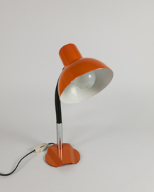 Dutch design - Hala Zeist - Holland - model 704A  - flexibele hals - chroom - oranje - 70's