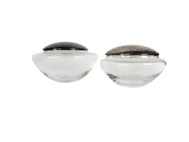 Dutch design - Siem van der Marel - 2 Royal Leerdam design schalen met verzilverde deksels
