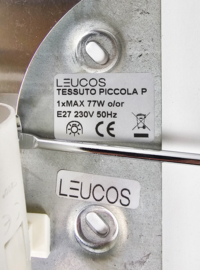 Leucos - Tessuto Piccola P - glas - metal - Made in Italy - 90's