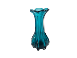 Murano - vaas - aqua blauw - Italie - 3e kwart 20e eeuw