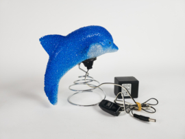 Dolfijn lamp - tafellamp - rubber - metaal - 90's