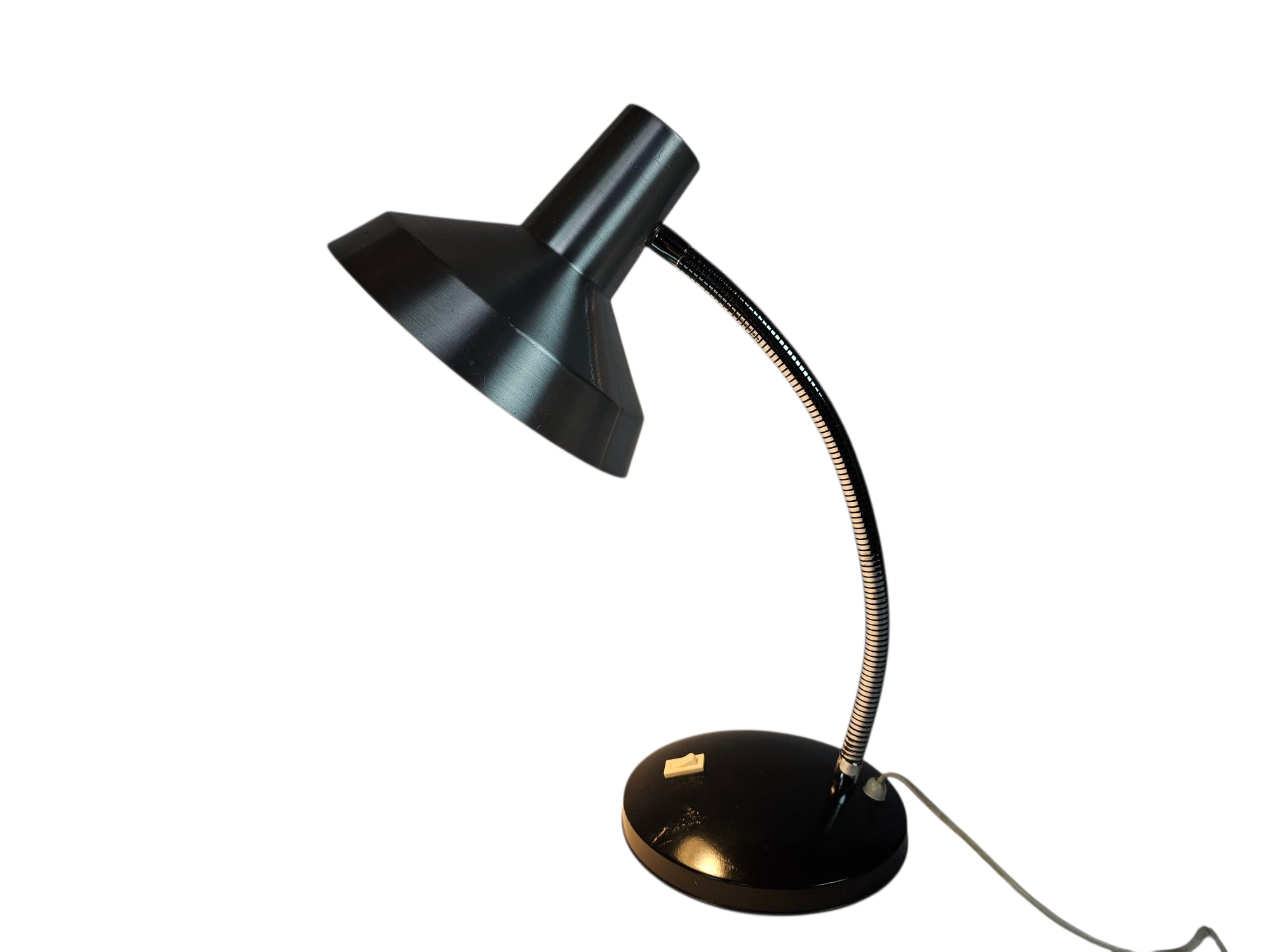 Hala Zeist -  verstelbare hals - tafellamp - metaal - chroom - aluminium - 1970's