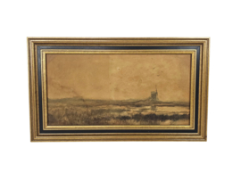 Theodorus J. Arts (Dorus Arts) - 'Moerassig Land' - Olieverf op board - gesigneerd - 1932
