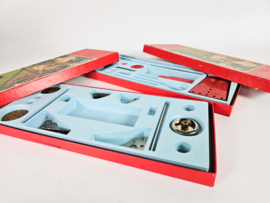 Temsi  - Meccano -Hengelo - metalen constructiedozen -  aandrijfdoos en bouwdoos 1A - 60's