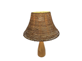 Ikea - Ikea  LÄNS - tafellamp - hout - riet - type B 9804 - 1990's