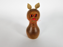 Denemarken - teak - Kat -  Cat Figurin - 3e kwart 20e eeuw