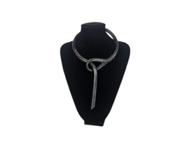Anne Marie Beretta - ketting - gepatineerd gerold metaal - minimalistisch -  gesigneerd - post modern -  Parijs - 80's