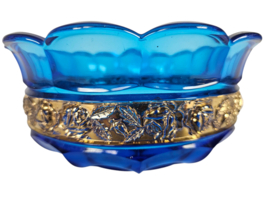 Glasfabriek Brockwitz  - model Ariadne - Art Deco - Duitsland - geperst glas - bladgoud -  1929