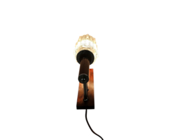 Wandlamp - teak - kristal - chroom - Denemarken - 60's