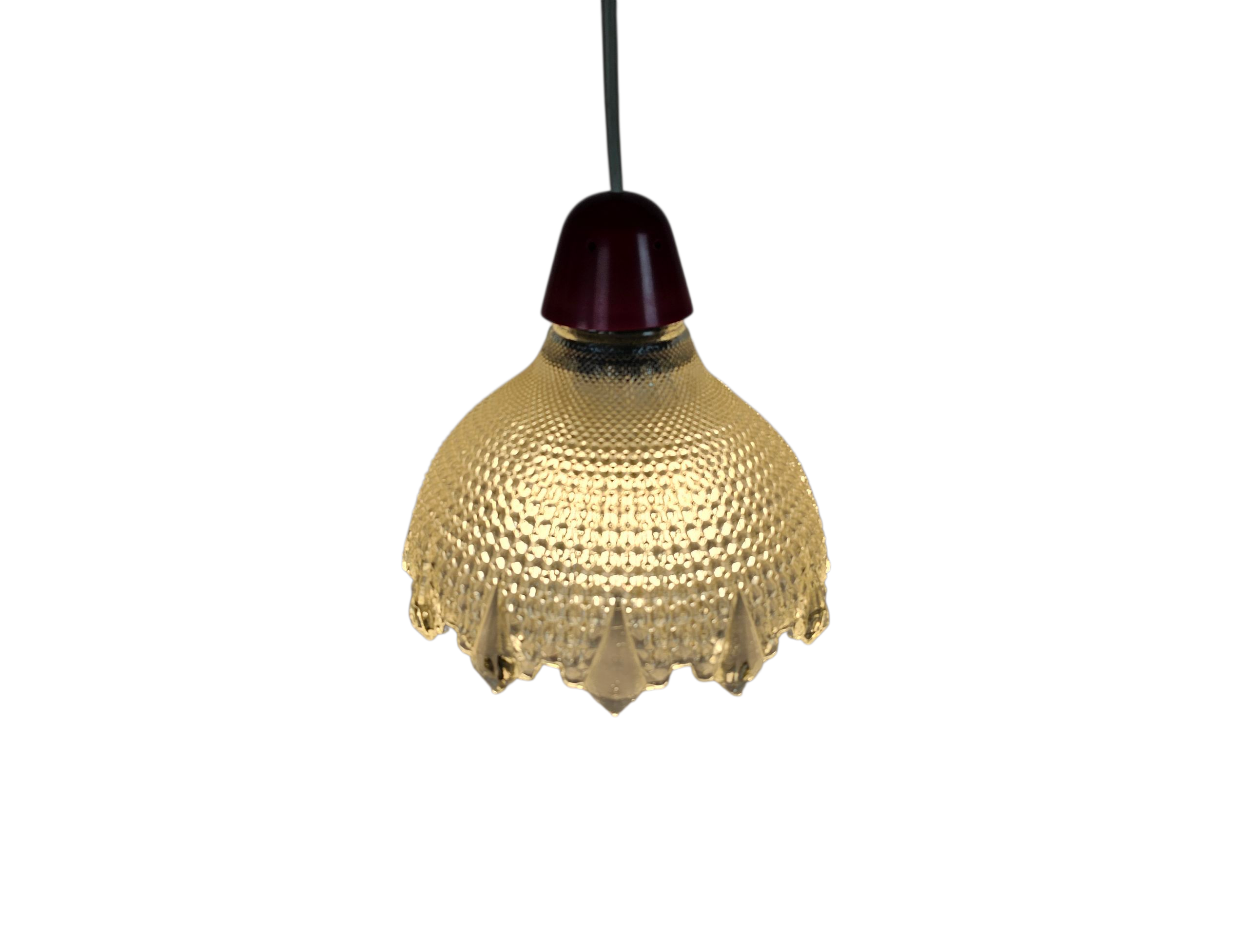 Erco Leuchten - Germany - hanglamp - holophane stijl - Space Age - kristal - 70's