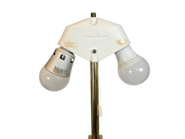 Herda Holland - vloerlamp - messing - chroom  - 3e kwart 20e eeuw