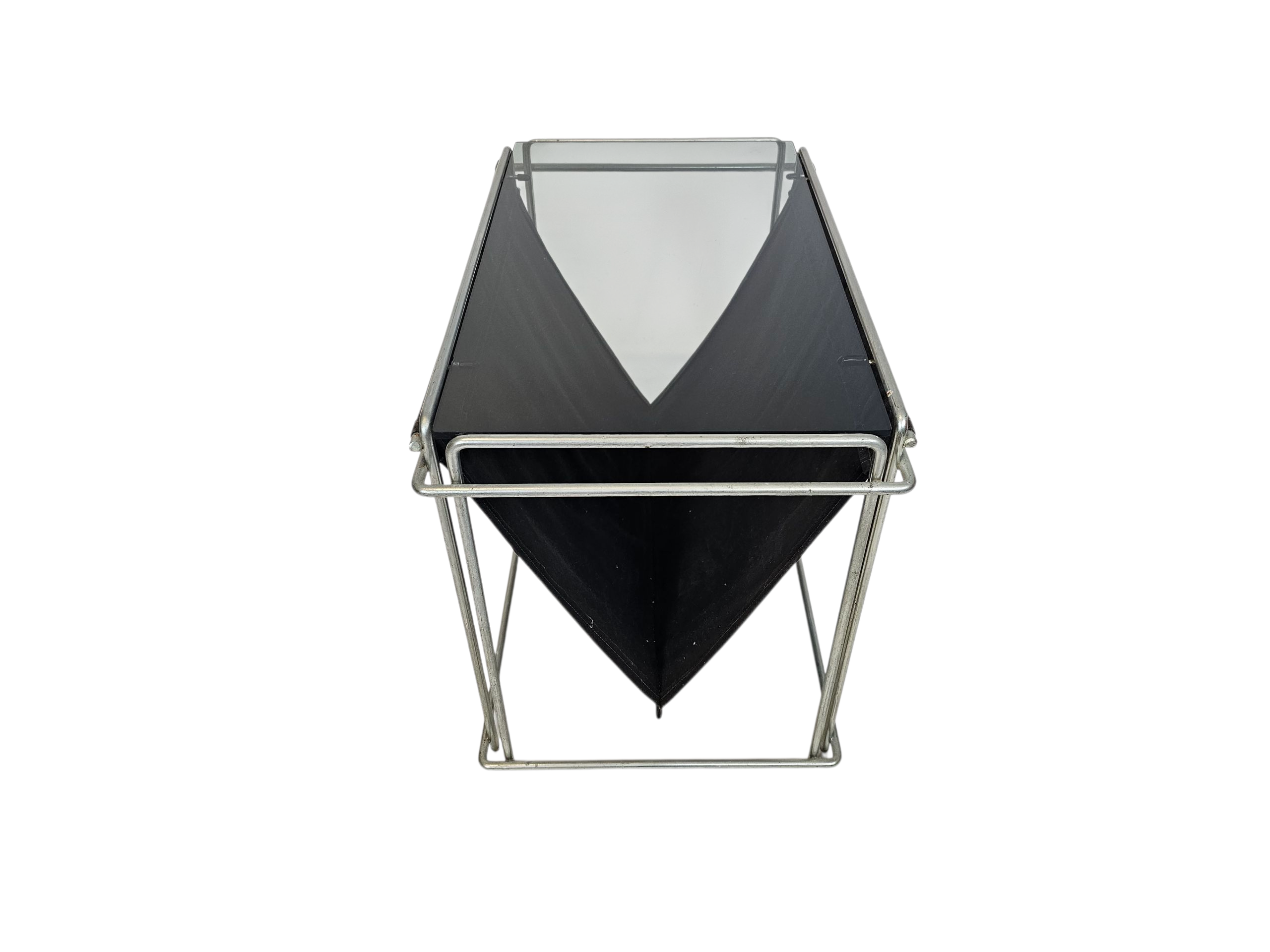Max Sauze studio -  side table - lectuurbak - metaal -glas - 70s
