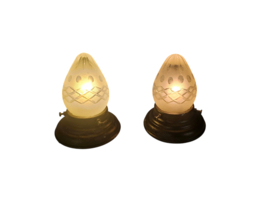 Gispen - Giso Gispen - 2 x plafonniere - geslepen glas - 2e kwart 20e eeuw