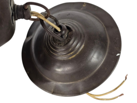 Amsterdamse school - lantaarn lamp - facet geslepen glas - koper - 1920's