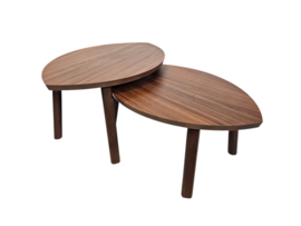 Ikea - model Stockholm - design Ola Wihlborg - 'Nesting tables' set - walnoot fineer