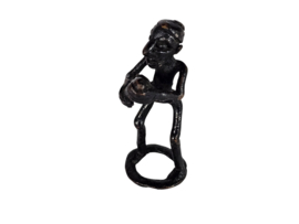 Tribal Art - Ashanti beeldje - bron legering - 3e kwart 20e eeuw