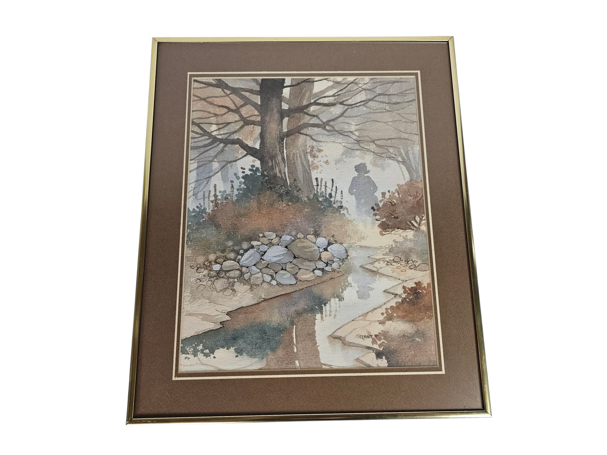 Theo Bester - waterverf - landschap - gesigneerd - Zuid-Afrika - 1980's