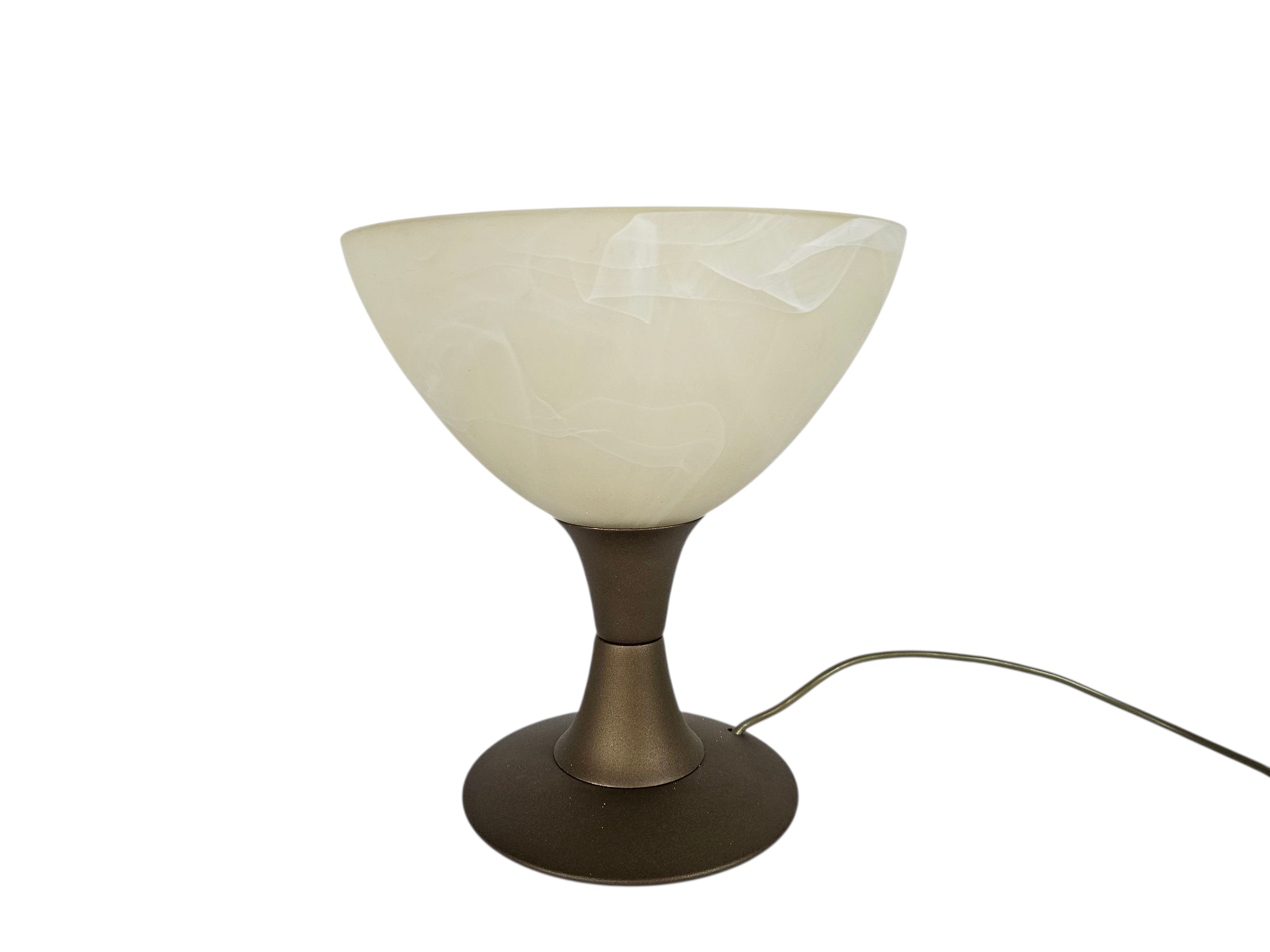 L.L. lights - Made in Italy - model 40908 - kelklamp - messing -  gemarmerd glas - 1999