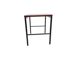 Bijzettafel - stijl van Pastoe - bijzettafel - fineer - metaal  - Holland - 1960s