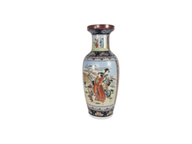 Vintage - Satsuma Geisha - XL Vaas - porselein - China - 3e kwart 20e eeuw