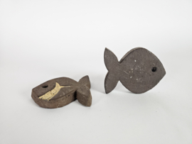 Pottenbakkerij de Schuur - 2 wandsculpturen - Vissen - Maarssen - 1960's