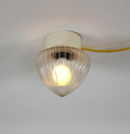 Vintage - Druppelvormige plafondlamp - glas - 60's
