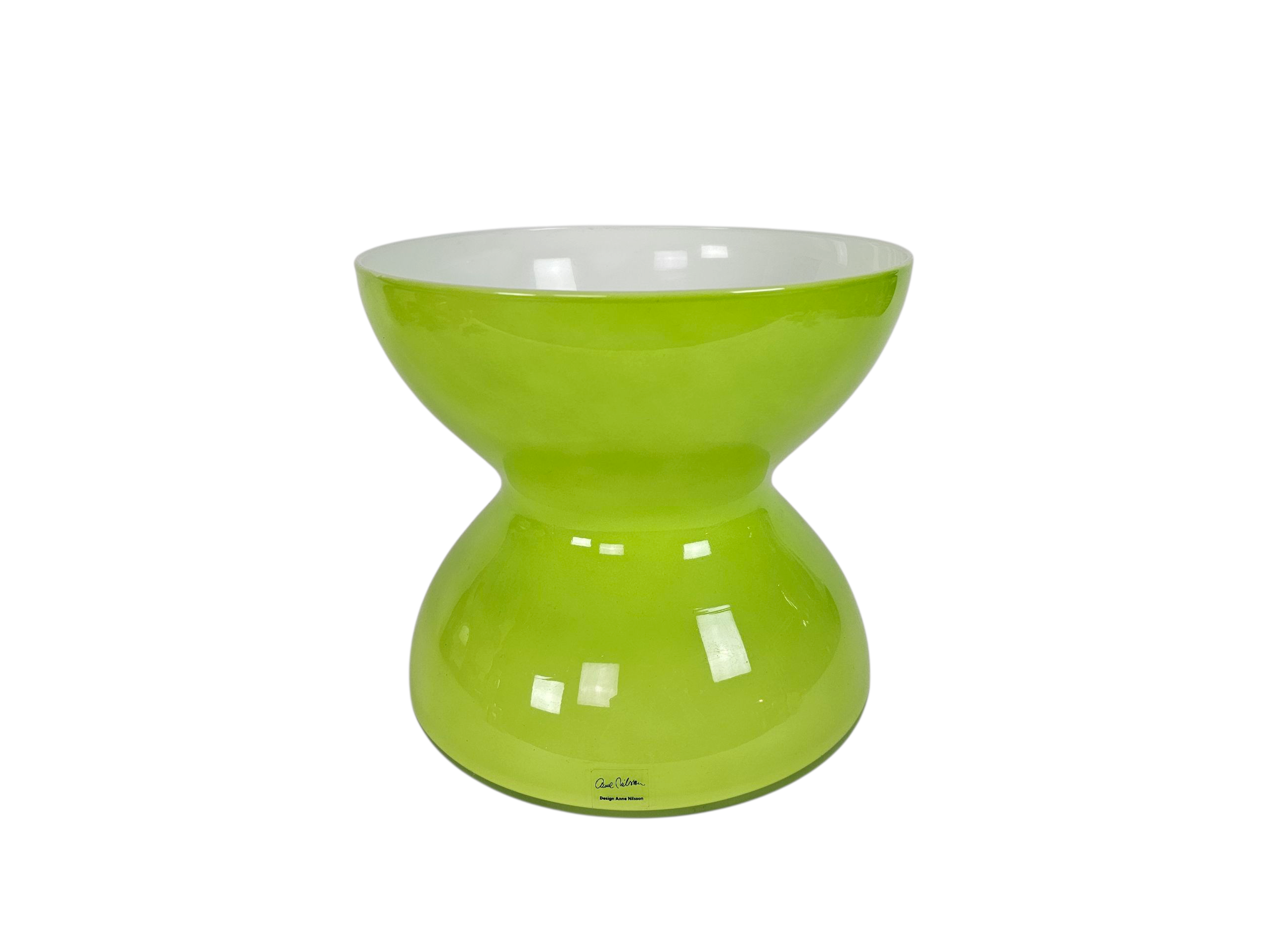 Ikea design - design Anna Nilsson - XL diabolo - opaalglas - Stockholm series - 1990's