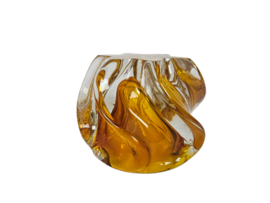 Josef Hospodska - Tsjechië - glasdesign - twisted vase  - Chribska glassworks - 60's