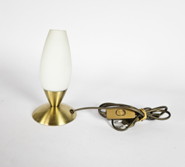 R.S.- Leuchten - tafellamp - kelklamp - melkglas - messing - 80's