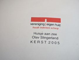 Olav Slingerland - 'Huisje aan Zee' -  keramiek - gesigneerd - 2005