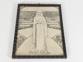 Jan Toorop - Religieuze voorstelling - litho - gesigneerd - 1912