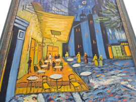 Reproductie Vincent van Gogh - 'Terras 'Place du Forum' - olieverf op doek - gesigneerd