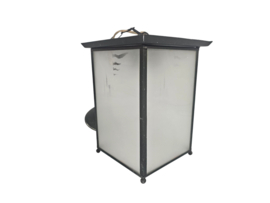 Amsterdamse school - lantaarnlamp - hanglamp - koper - glas - 1e kwart 20e eeuw