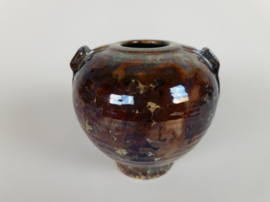 Mobach keramiek - Unica - Klaas III - aardewerk vaas met gevlekt lusterglazuur - 1930-1935