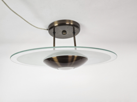 NouStil Iluminacion - Saturnus lamp -  messing - glas - halogeen - 80s