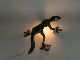 wandlamp - salamander - hagedis - handmade - metaal - 90's