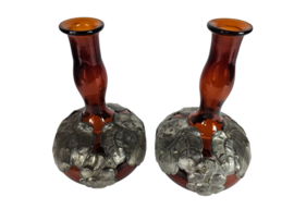 Verreries Doyen - Art Deco - glas - tin - karaffen - (set) 2 - 1920-1950