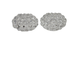 Orrefors - 'Rasberry' - waxinnelichthouders (2) - design Anne Nilsson - glas - 3e helft 20e eeuw
