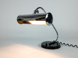 Art Deco - Pianolamp - Bureaulamp - Gispen stijl - metaal - chroom - 2e kwart 20e eeuw