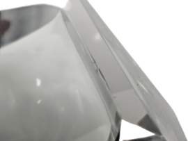 Murano - Flavio Poli - Seguso - Sommerso - Asbak - helder glas - grijs - Italie - 1960's